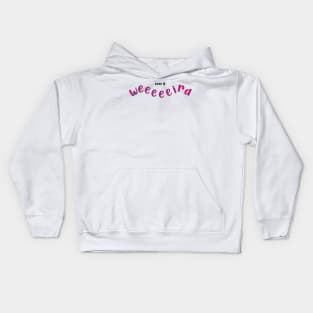 Keep it weird - pink and purple Kids Hoodie